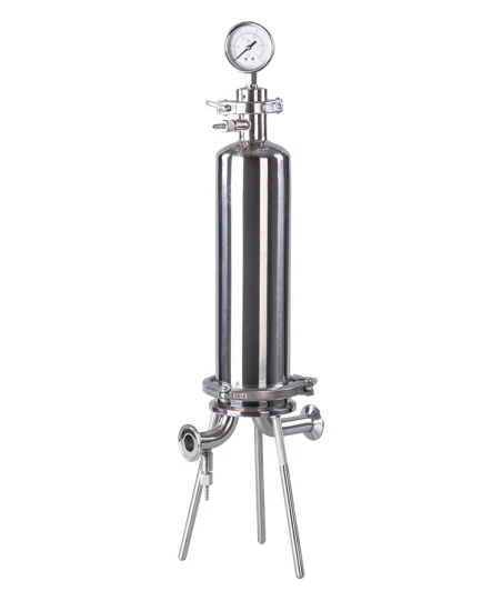 OEM 20-40 Inch Water Filter 316L Sanitary Single Round Liquid Filter Housing
